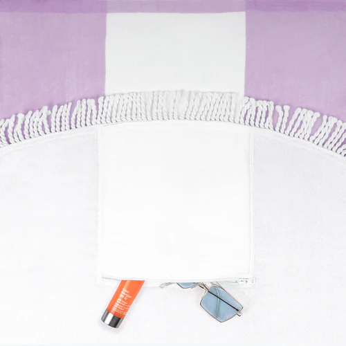 Serviette ronde Atoll Ari violet