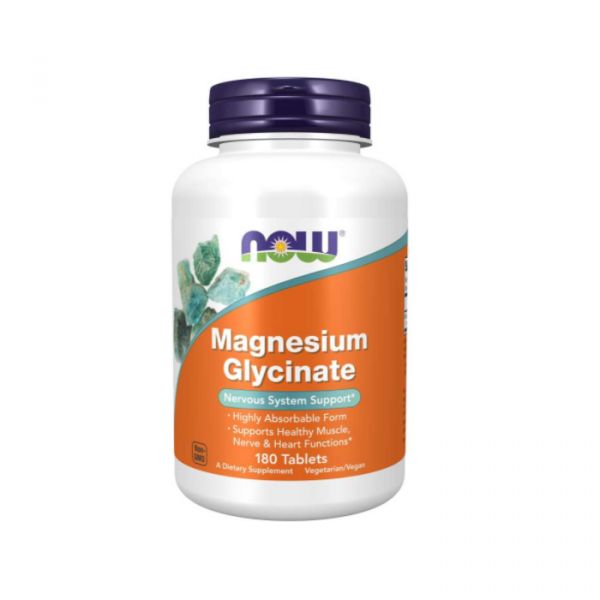 Now Magnesium Glycinate 1000 mg 180 Comprimidos