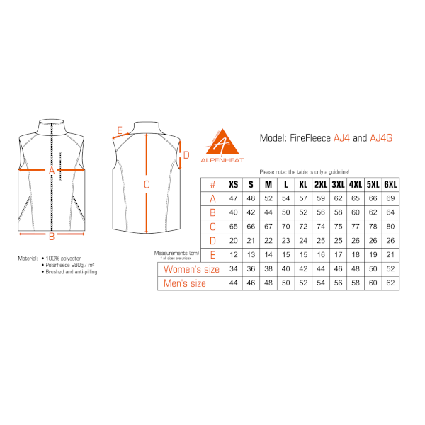 ALPENHEAT Veste Polaire Chauffante (plusieurs tailles)