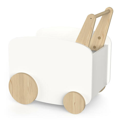 Chariot de rangement à roulettes FIRMIANA Blanc - CBA Meubles