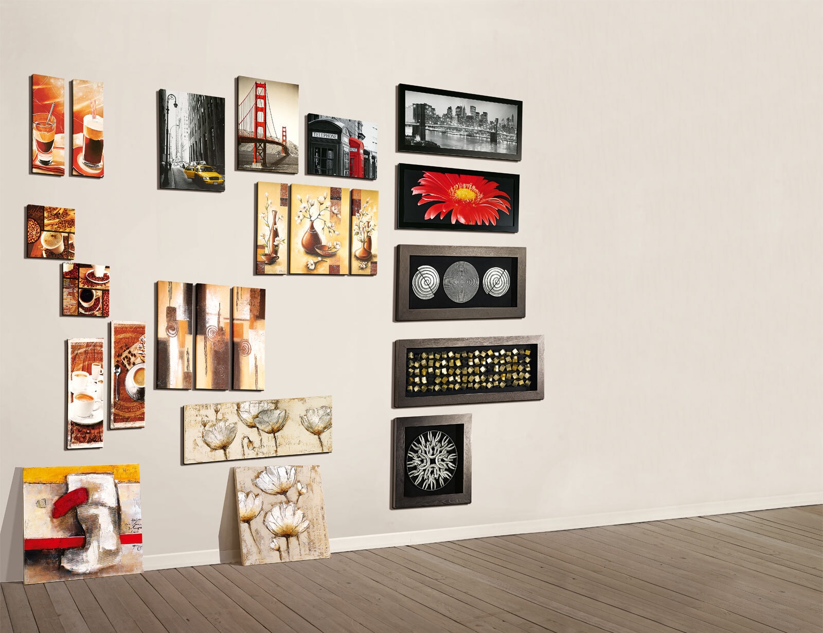 PRO ART Kunstdruck Bild NIGHTLIFE II 60 x 135 cm Rahmen mehrfarbig