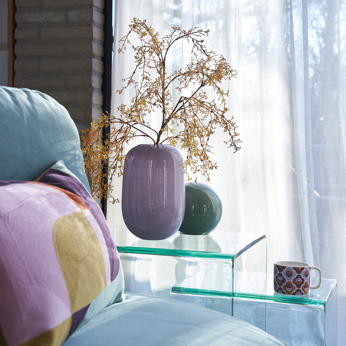 LA REDOUTE INTERIEURS<br>Vaso arredondado em vidro, 23,5 cm de altura, Iva