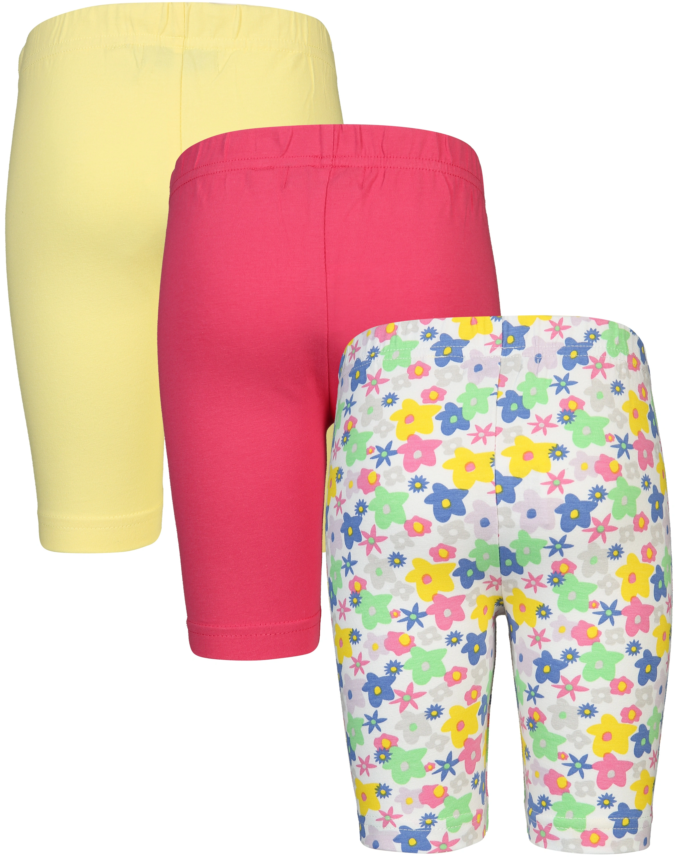Radler-Shorts FLORIDA 3er-Pack in pink/gelb/geblümt
