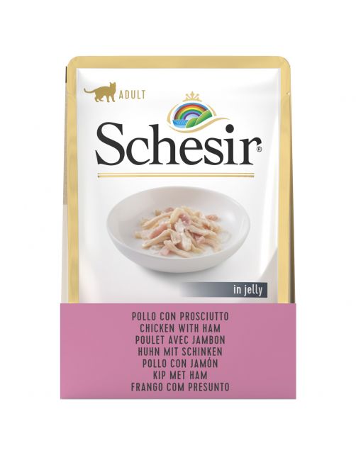 Schesir Cat Maaltijdzakjes Adult In Gelei 85 g - Kattenvoer