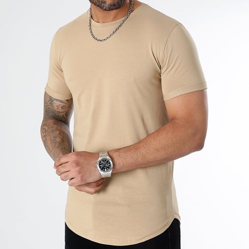 Lot De 2 Tee Shirts Oversize 2966 2965 Beige Vert Kaki
