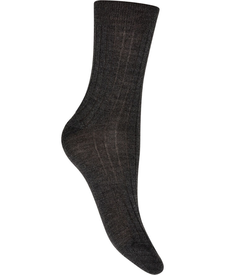 Punto Blanco 100% ribbed wool socks Grey