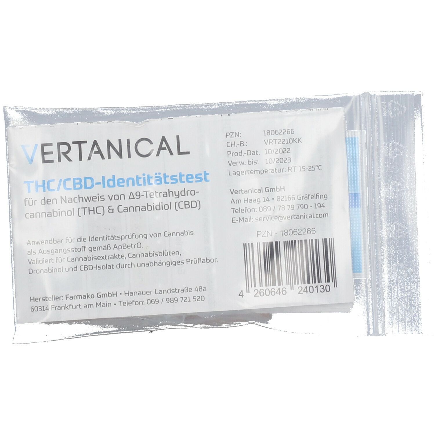 VERTANICAL THC/CBD Identitätstest