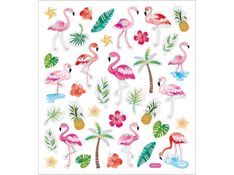 Creativ Company Motivsticker 15 cm x 16.5 cm Flamingo, 1 Bl Sticker Flamingo