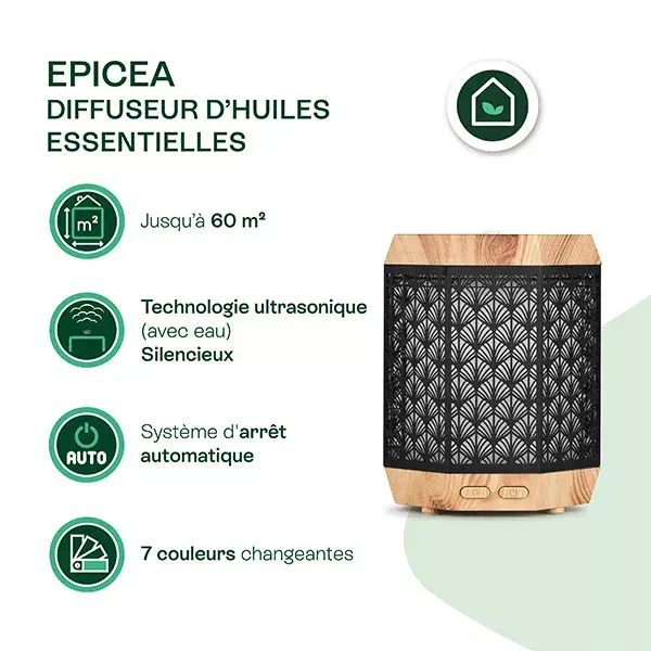 Difusor ultrassônico de óleos essenciais Naturaactive Spruce