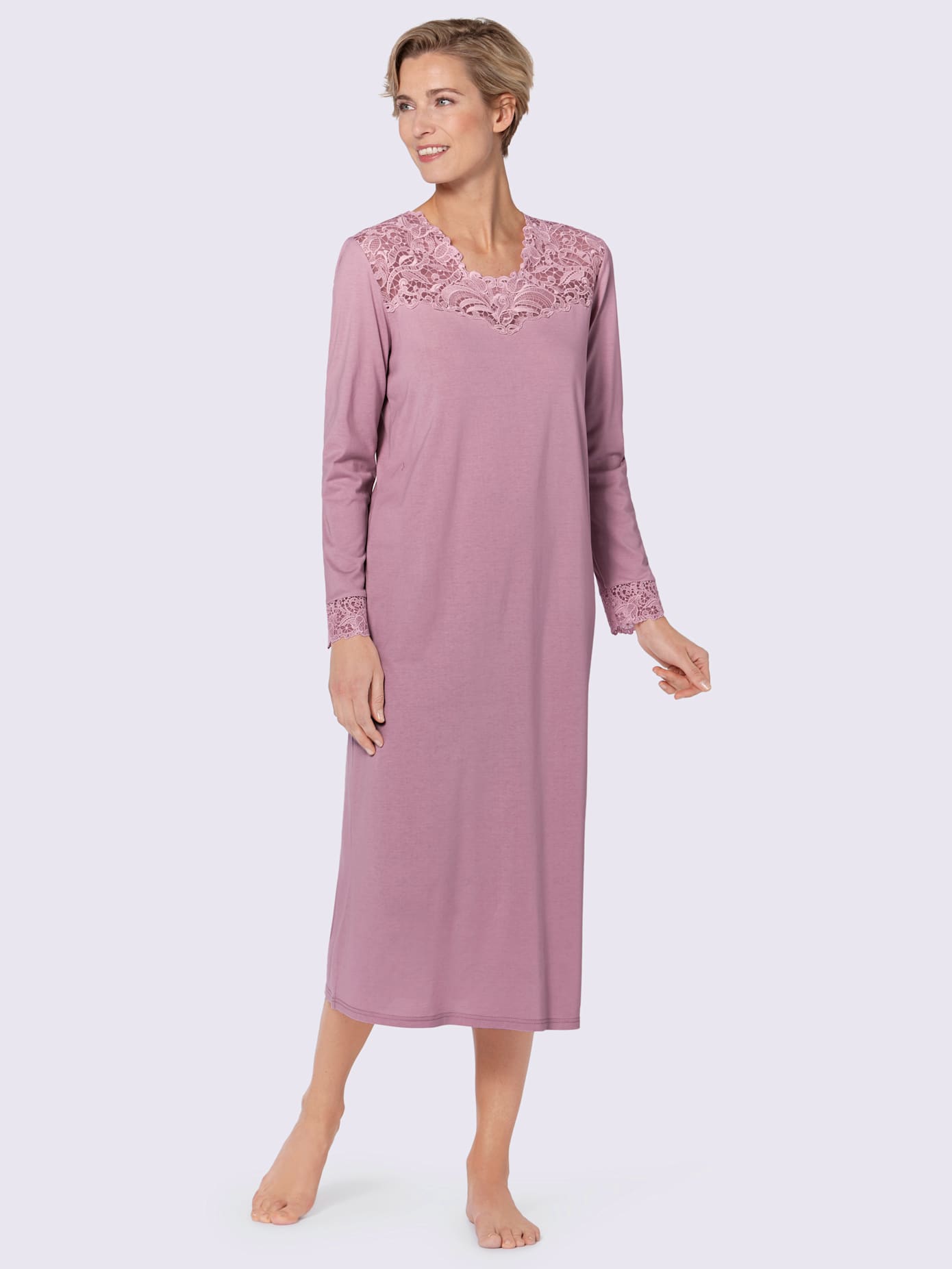 Chemise de nuit longue manches longues