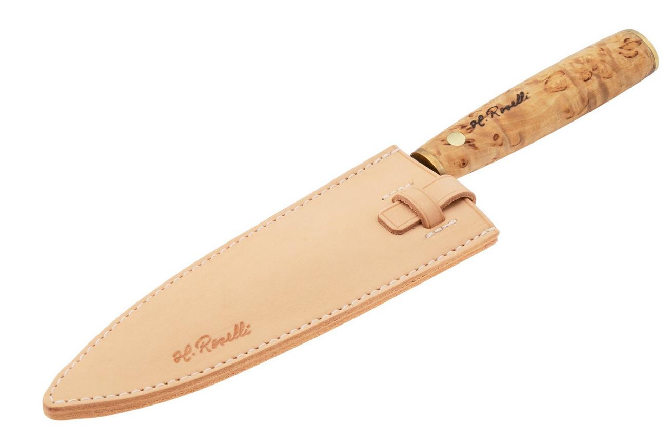 Roselli Gyuto Chef Knife R770 Carbon Steel, Curly Birch, koksmes, 19.5 cm