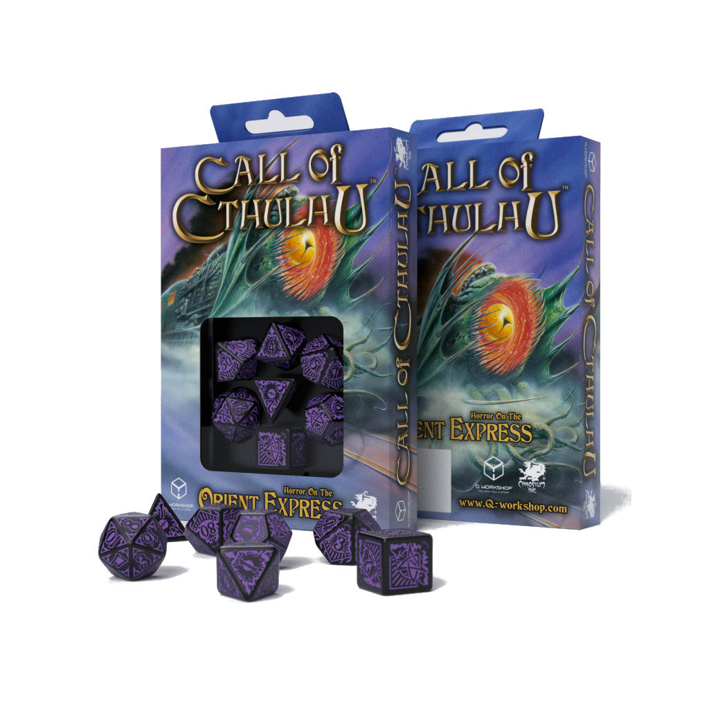 Set de 7 Dés - Call of Cthulhu - Noir / Violet