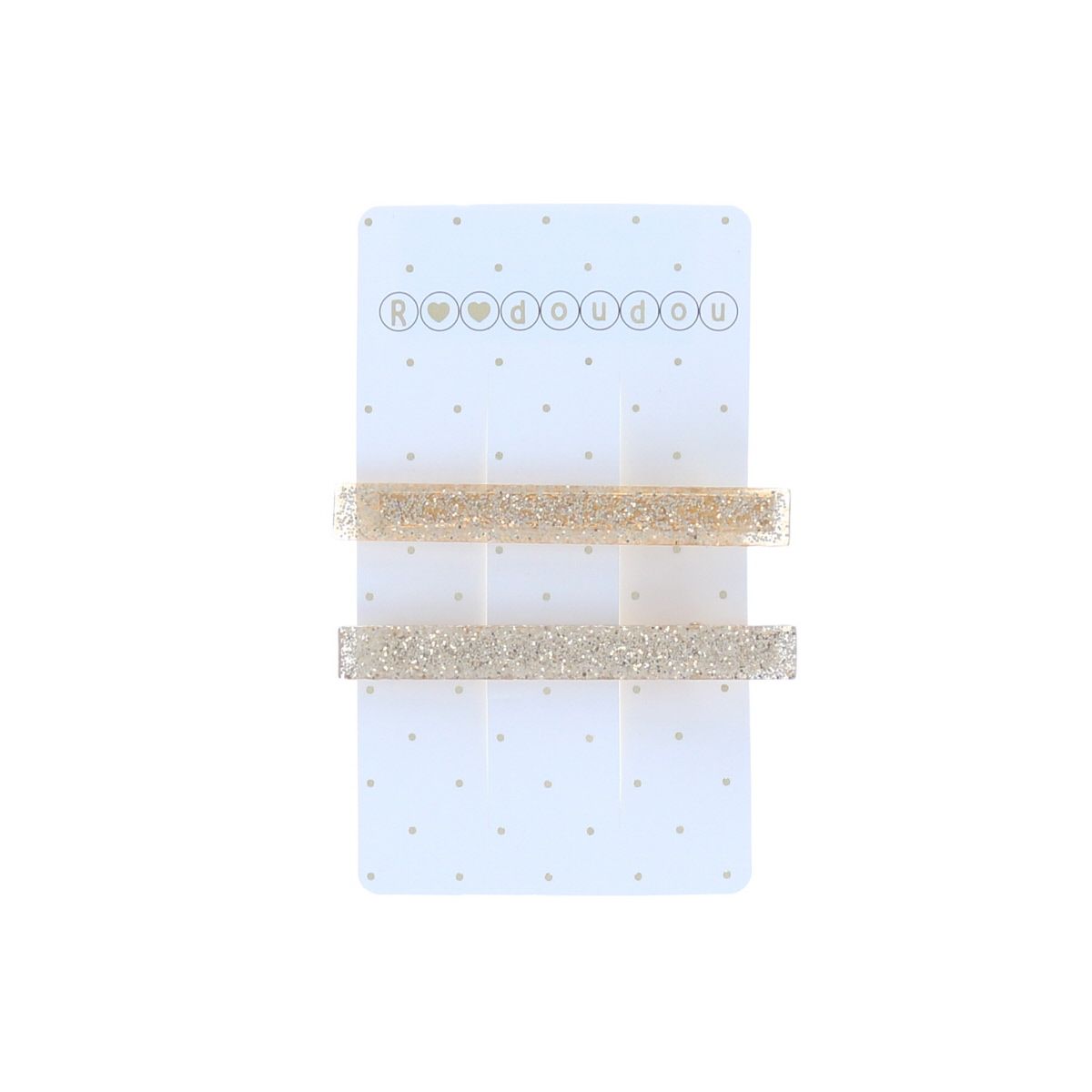Lot de 2 barrettes dorées Roodoudou