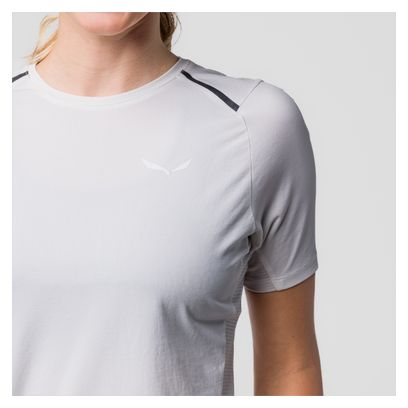 T-Shirt Femme Salewa Pedroc Dry Hybrid Blanc