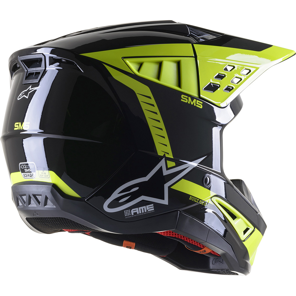 Alpinestars - Casque S-M5 Beam Noir / Jaune fluo
