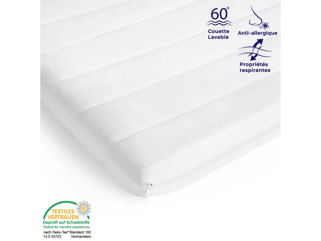 Surmatelas 140x200 soutien ferme - Surmatelas housse lavable hygiénique