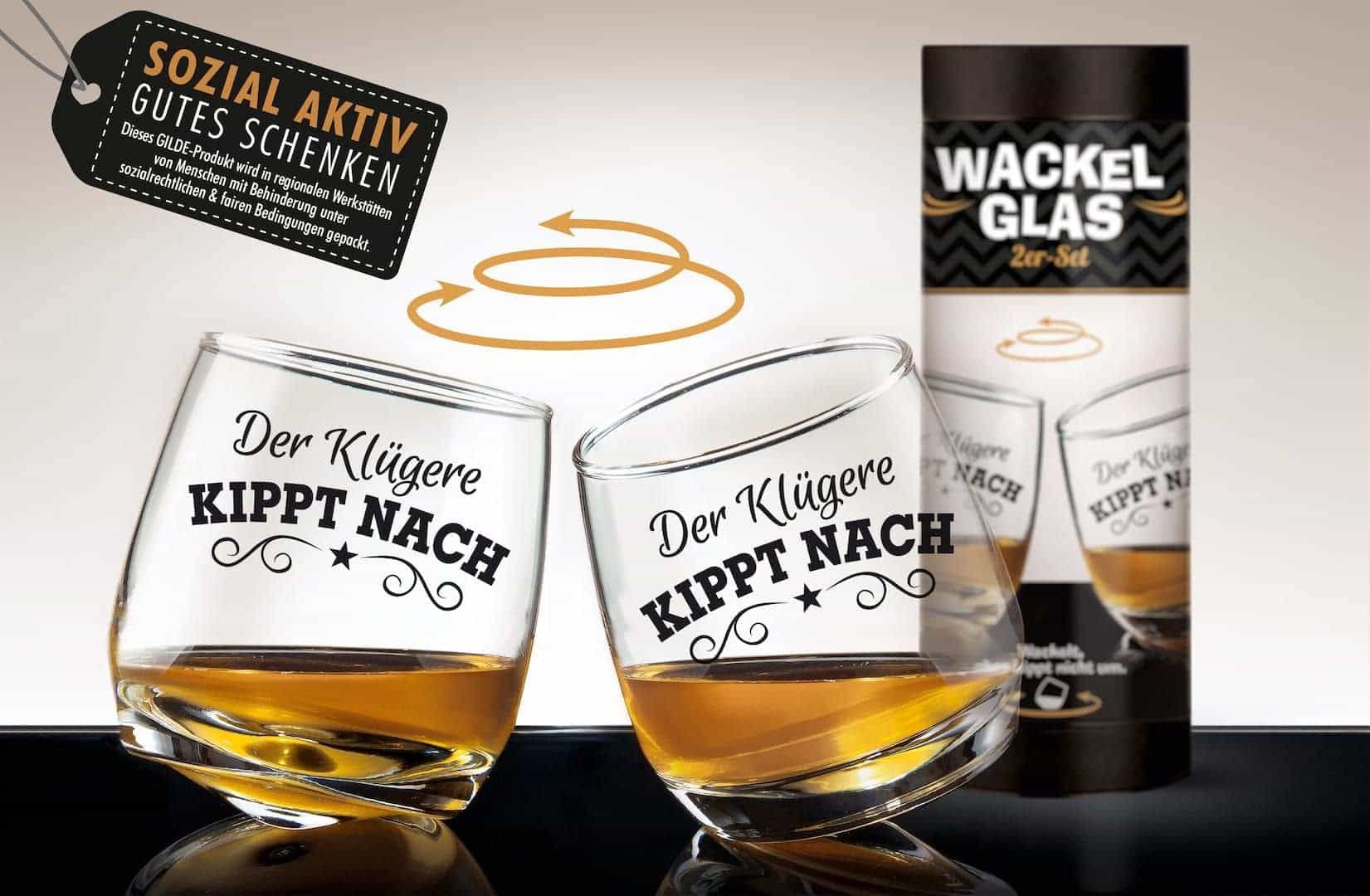 Wackelglas Klug 2er-Set