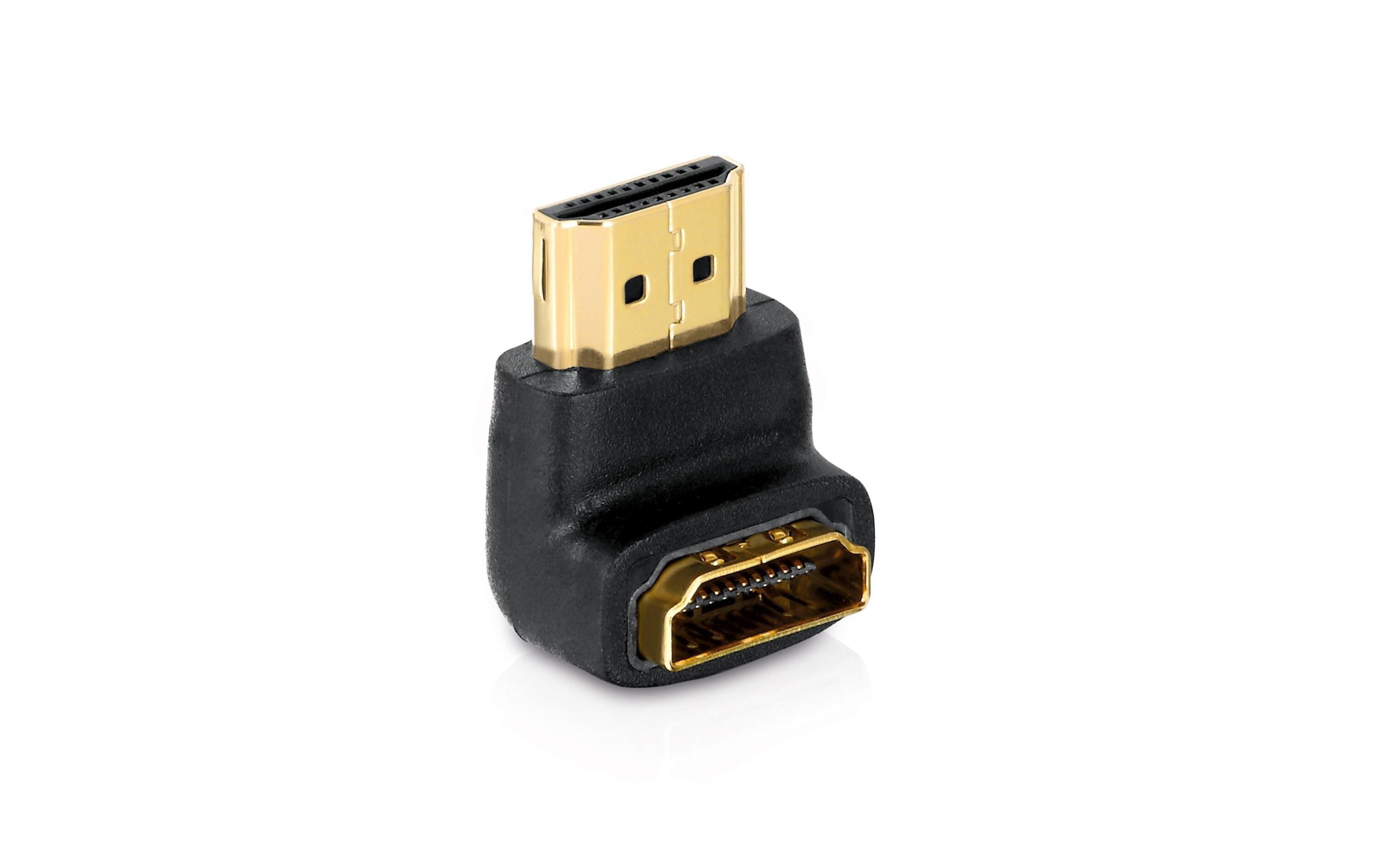 Adapter 90° HDMI - HDMI4K High Speed HDMI Winkeladapter 90° mit Ethernet Kanal