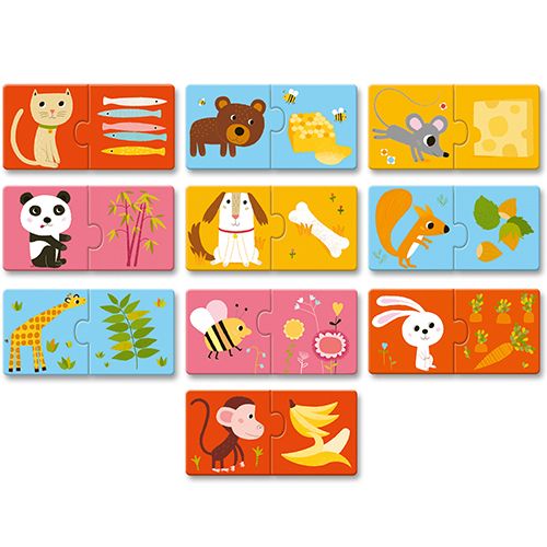Djeco puzzel duo wie eet wat (10x2st) DJ08166