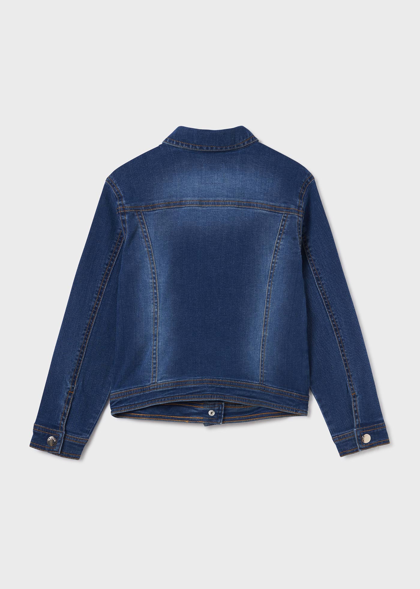 Jaqueta jeans sustentável de algodão para meninas