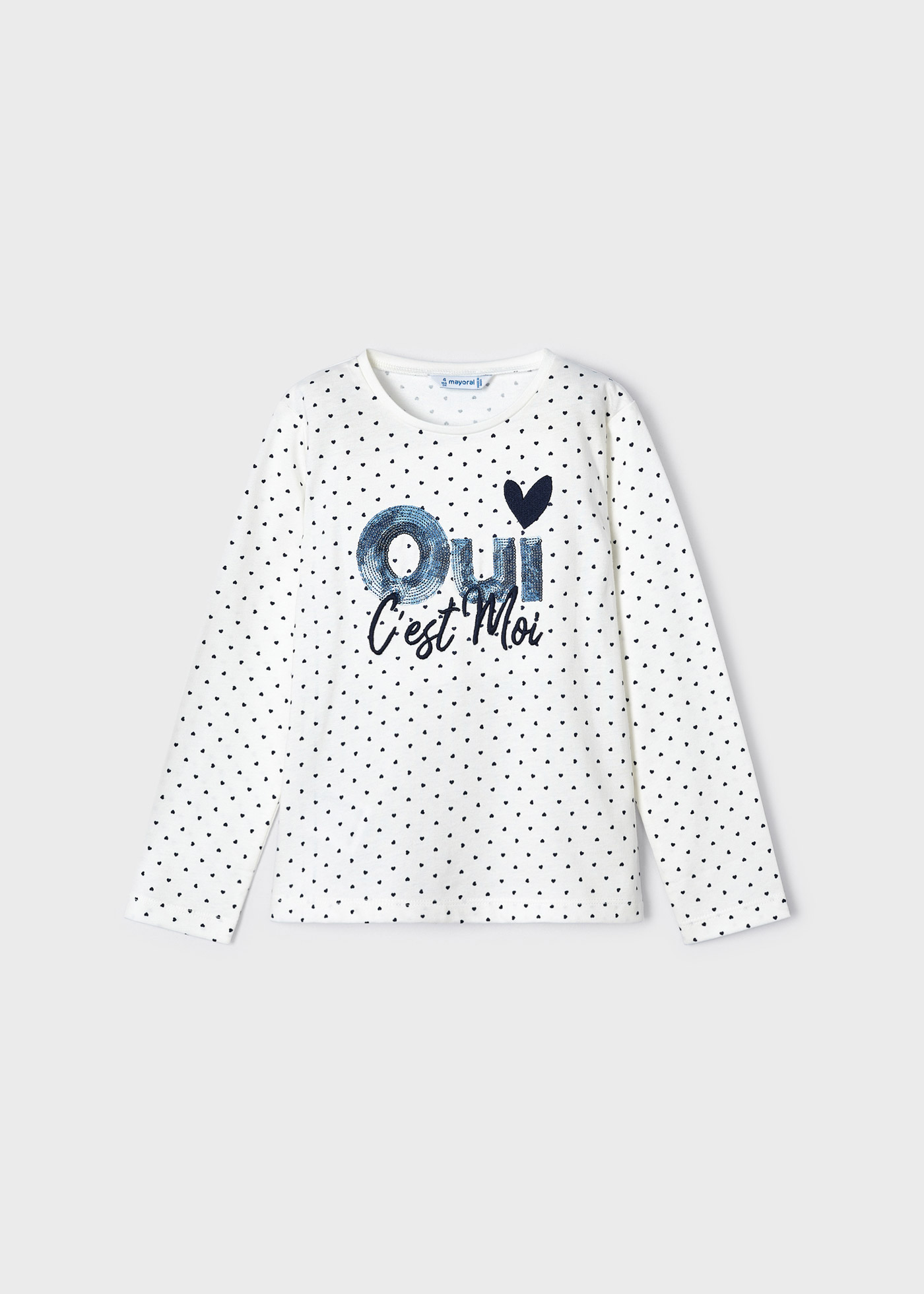 Camiseta de algodão com lantejoulas para meninas