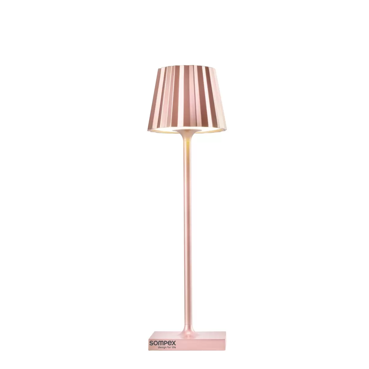 Tischleuchte Sompex Troll nano rosegold Rosa