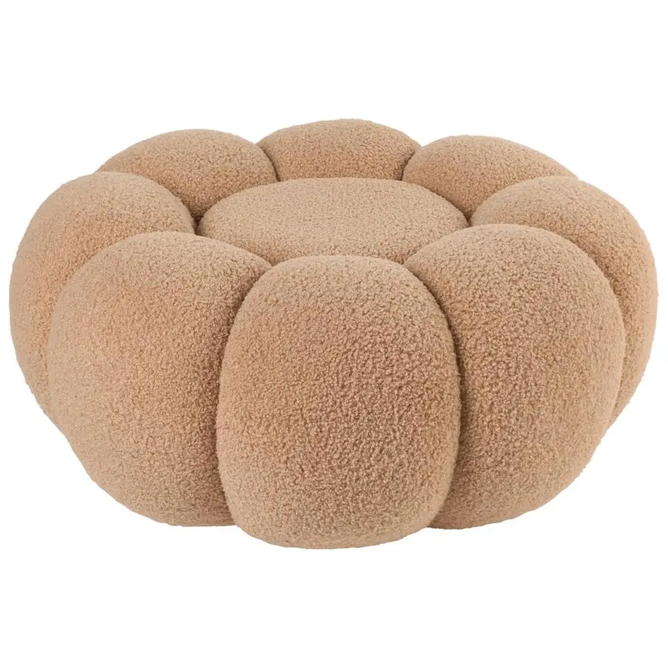 BEAUFORT - Poef - Lichtbruin - Bouclé