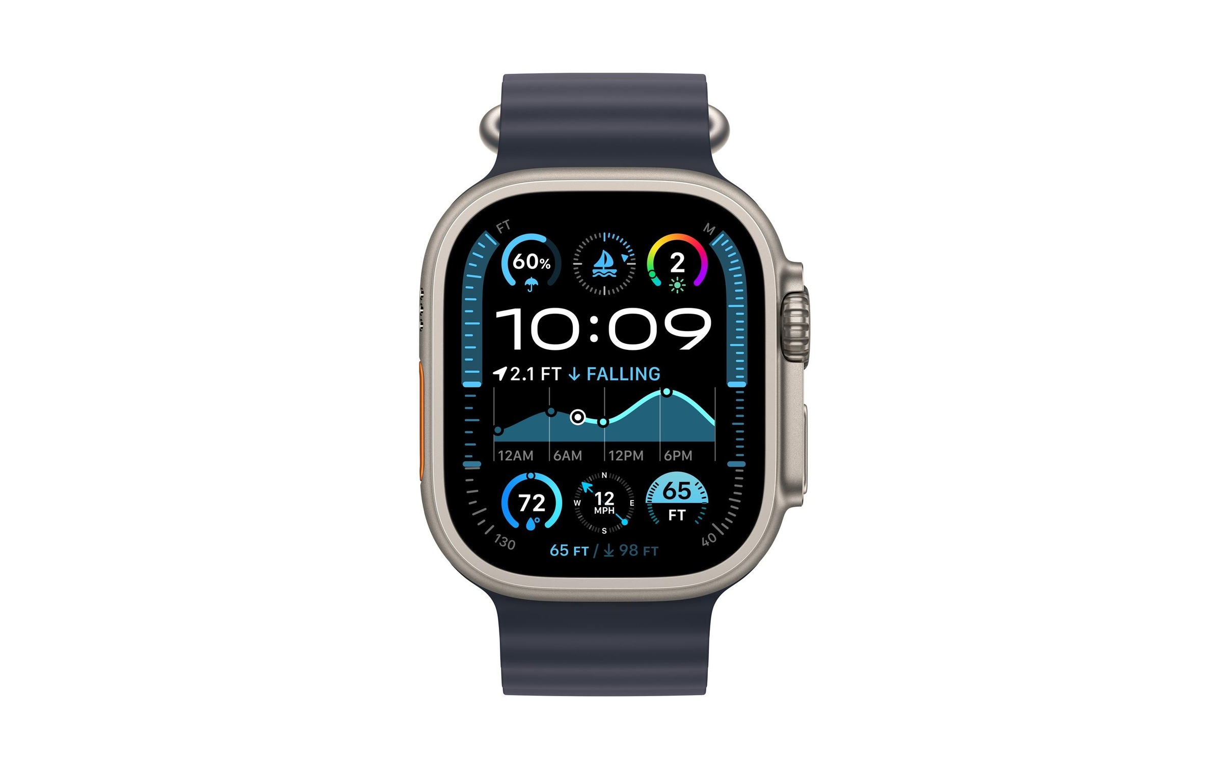 Apple Smartwatch »Ultra 2 Natural Titanium Alpine Loop Tan Large« Watch OS