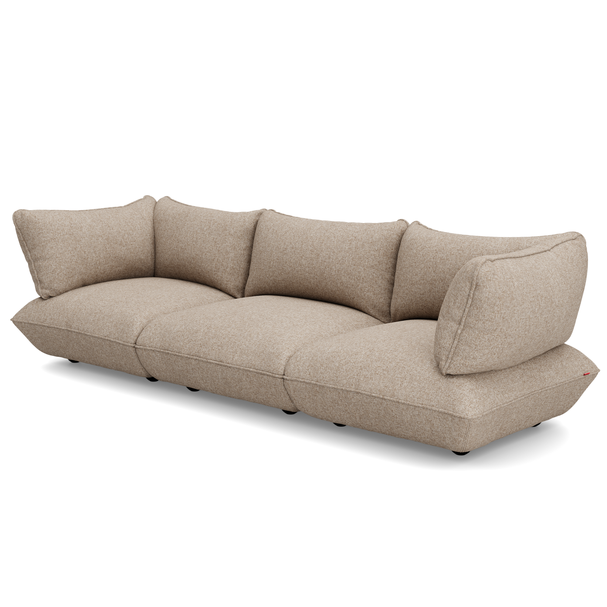 3-zitsbank Sumo boucle grecycled brown melange
