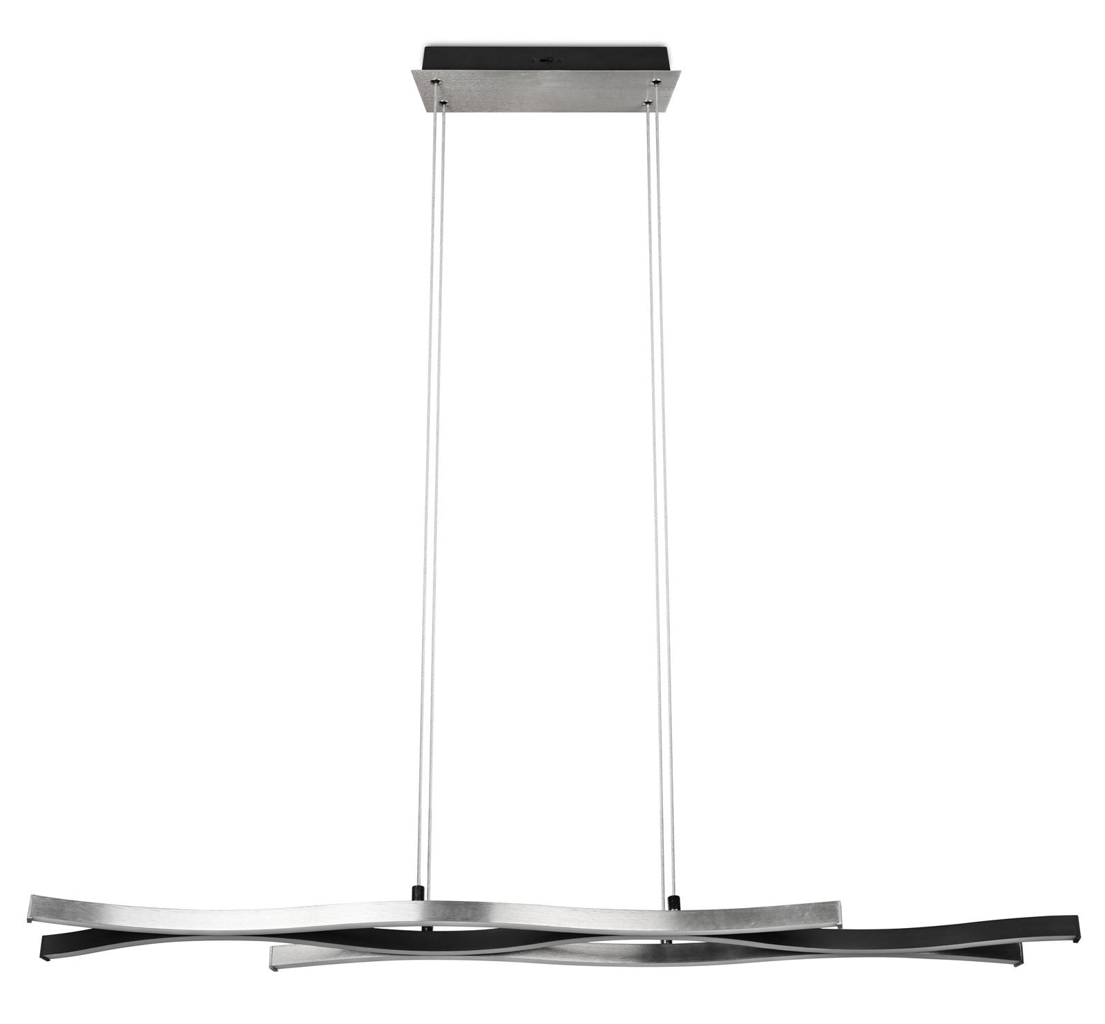 TRIO LED Pendelleuchte BLAZE 107 cm schwarz /nickelfarbig