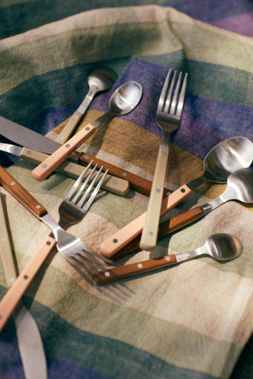 HKliving 70s bestek set van 16 Wood
