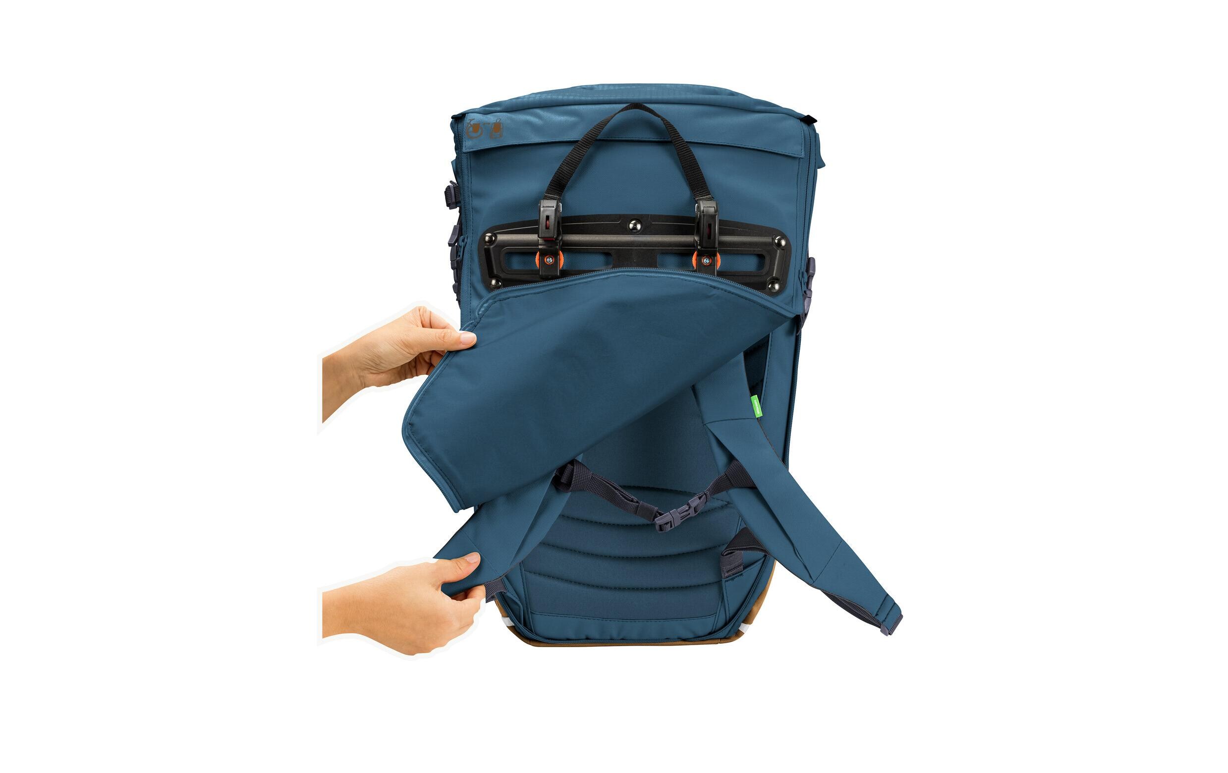 Fahrradtasche CityGo Bike 23 II Blau/Braun<br>Modulare Velotasche