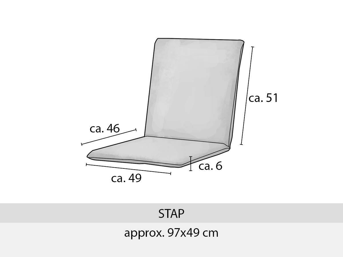 Madison Panama grey stapelstoel kussen