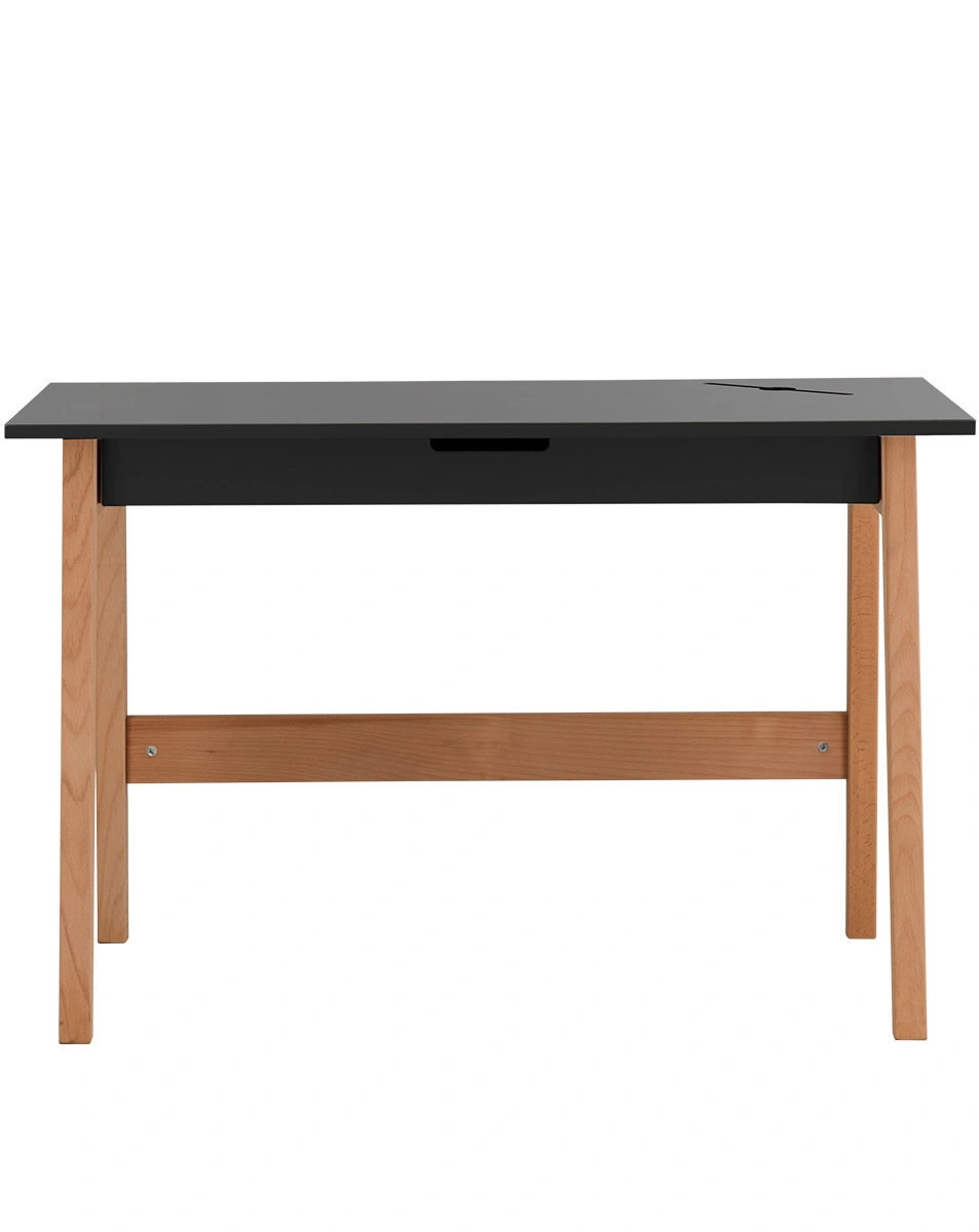 Schreibtisch INFANSCOLOR 120 x 60 cm (Farbe: anthrazit/Buche)