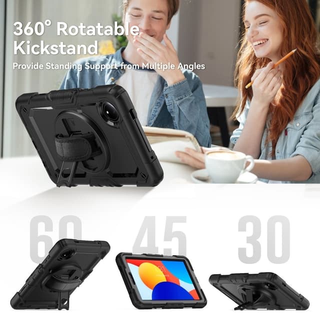 SKALO Xiaomi Redmi Pad SE 8.7 Armor 360 håndtag skulderrem+Skærmbeskyttelse Cover