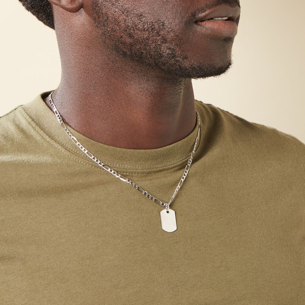 Pendentif Aymerik Argent Blanc