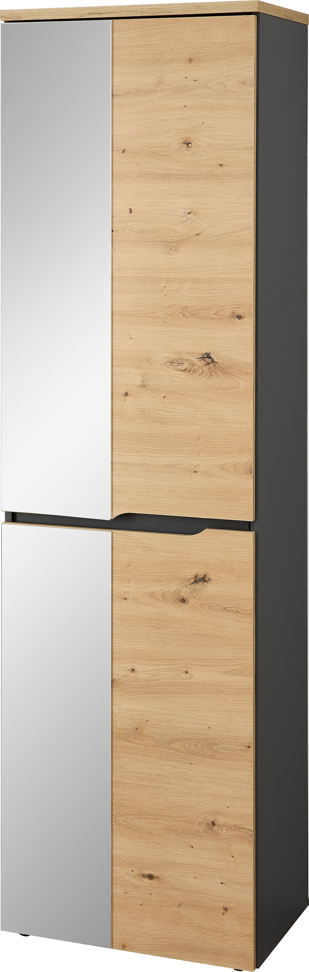 GOODproduct Garderobenschrank »Fargo Garderobenschrank, 55/192/38 (B/H/T cm)« 1 Stk. tlg. 4 türig, Spiegel, Softclose, Kleiderstange