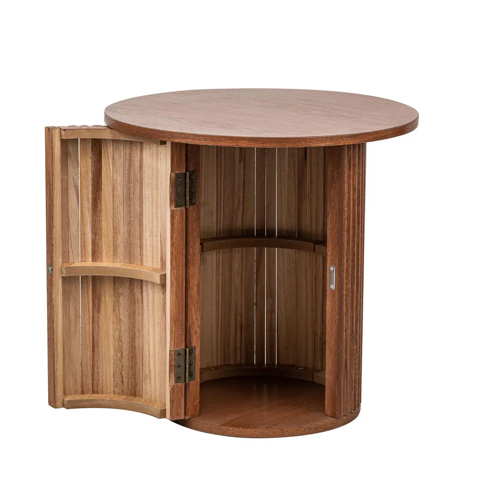 Bijzettafel van massief hout in natuurlijke kleur