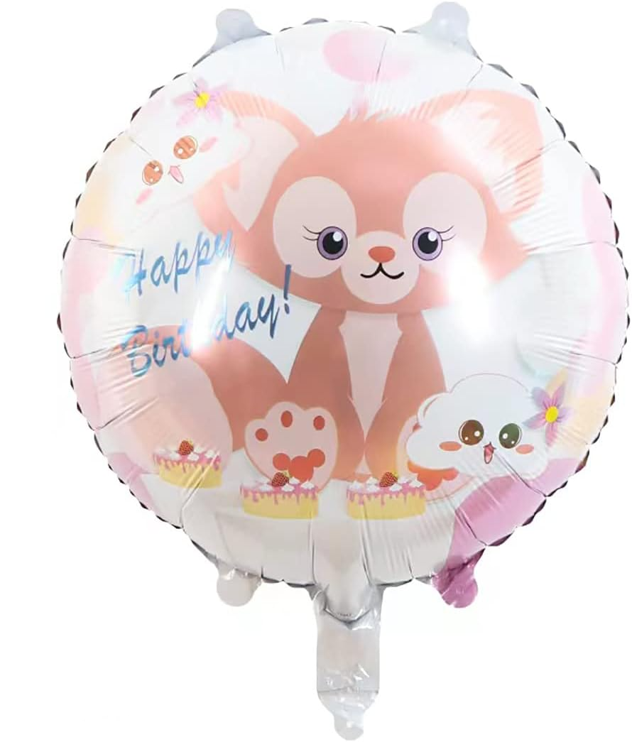 (9-tlg. Set) Zahlen Ballon Kinder Geburtstags Party Folienballon inkl. Latex Luftballons - Zahl 3 / Fuchs