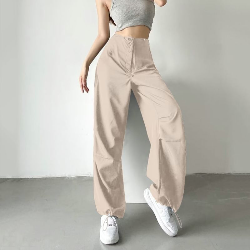 Alfie - Hoge taille effen harembroek