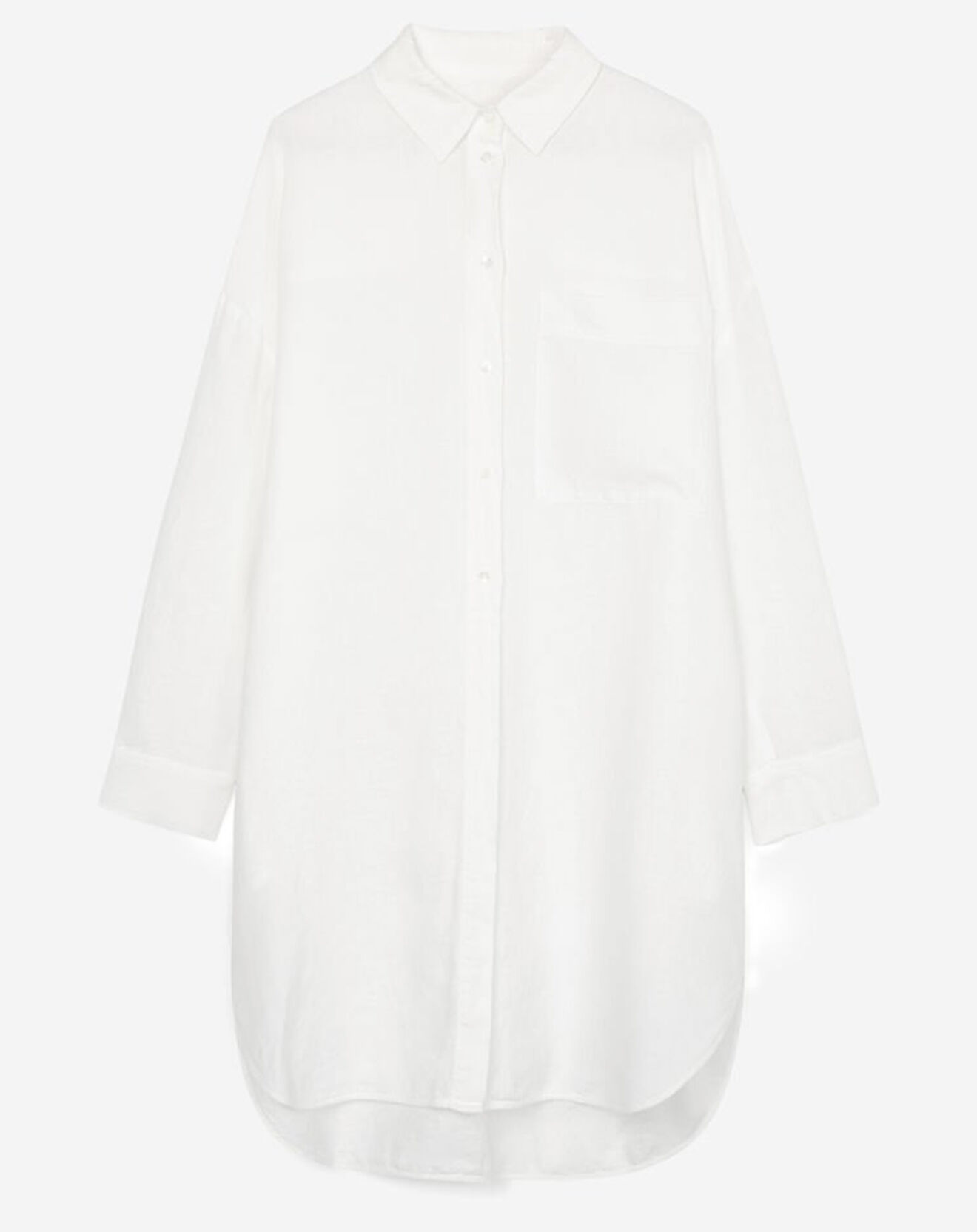 Marc O'Polo Robe chemise 100% Lin blanche