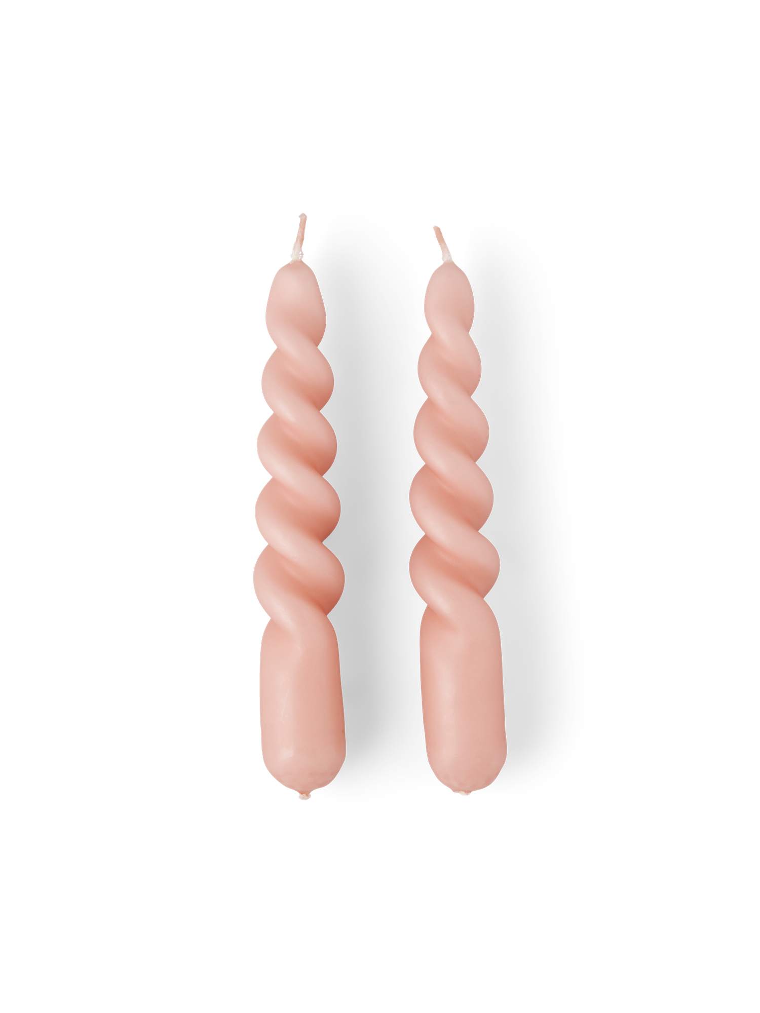 Snoede lys 14 cm 2-pak | Paraffinvoks/bomuld. Ø2,2 x 14 cm. 4 timer. | Coral
