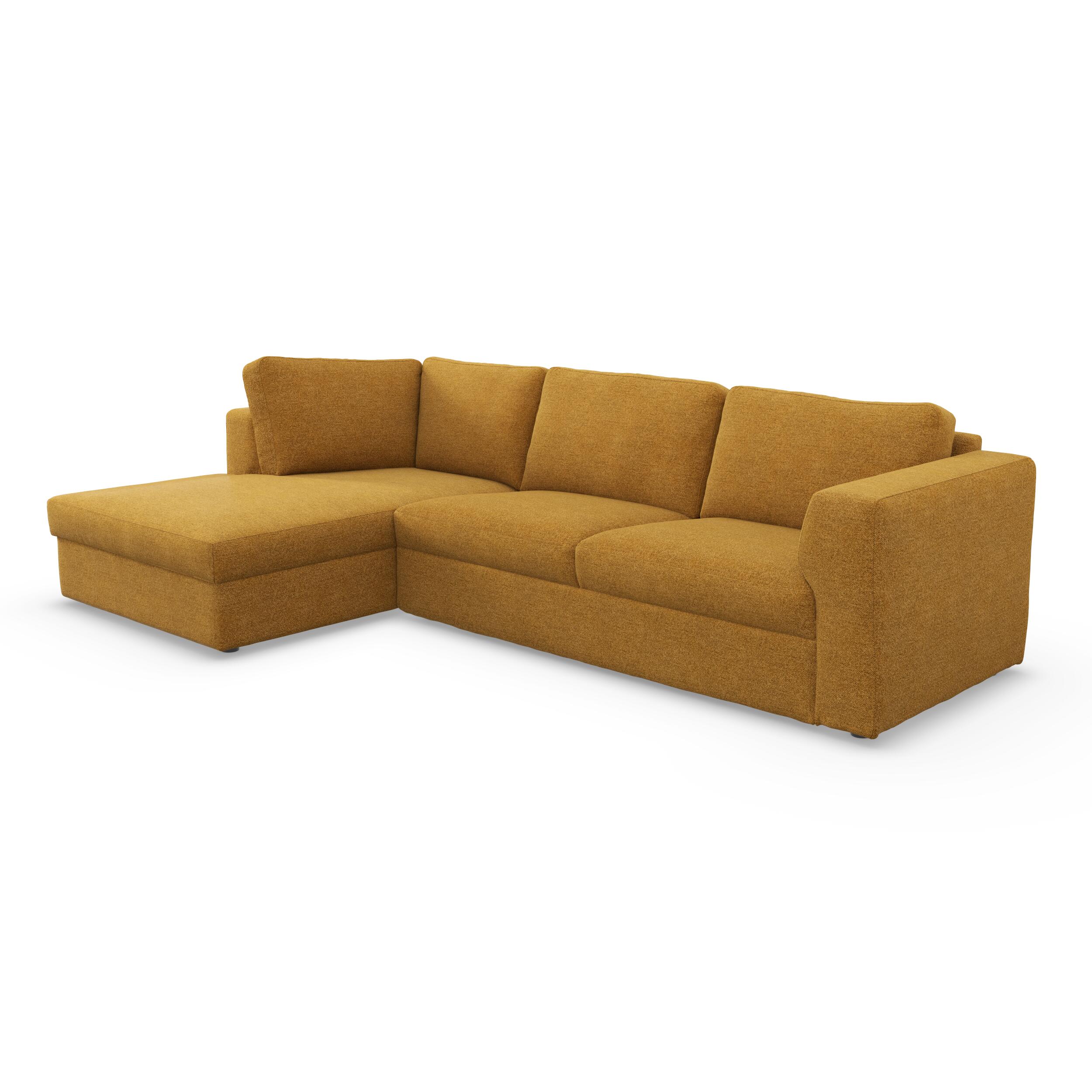 Lean venstrevendt sofa med chaiselong