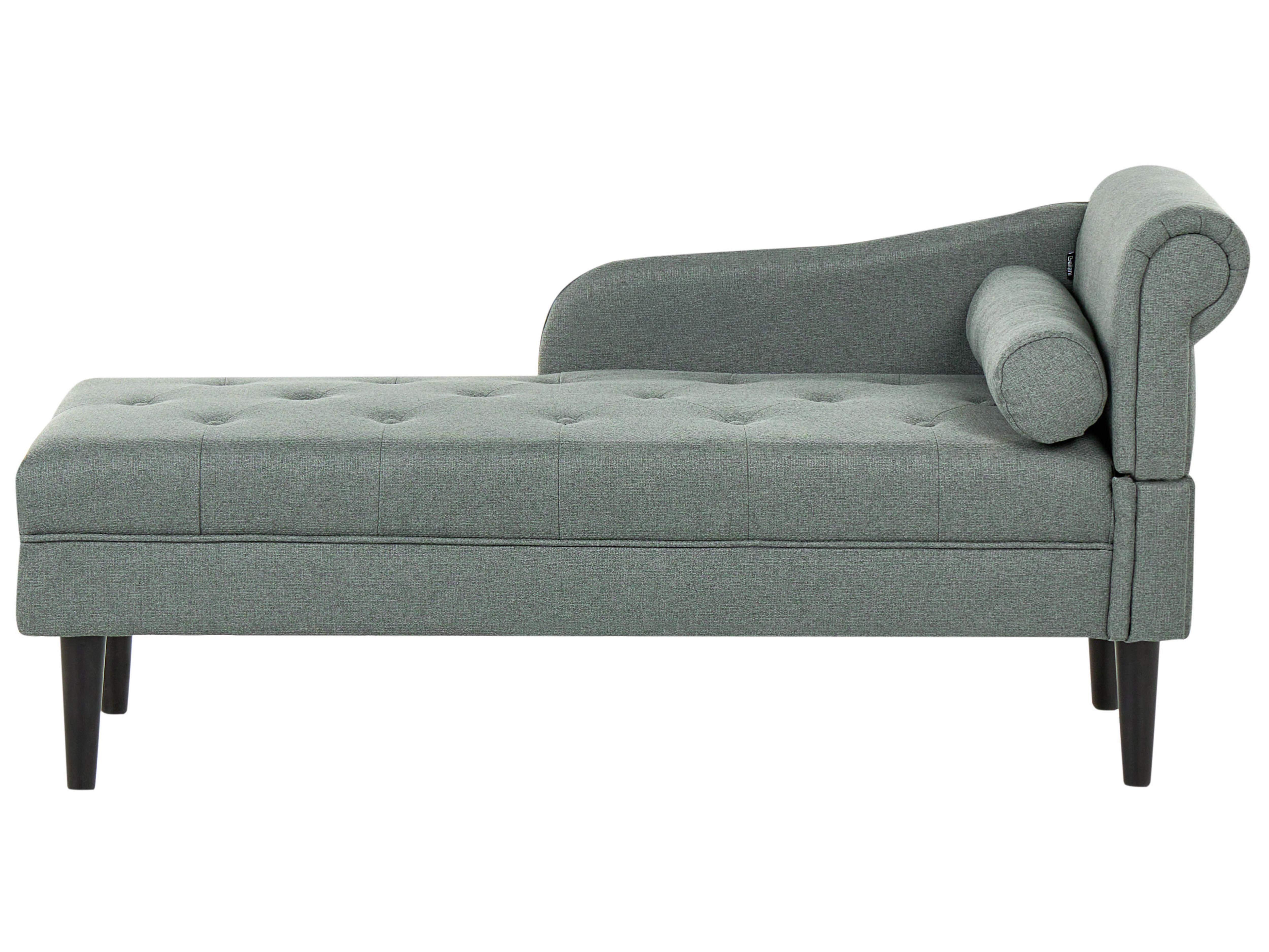 Rechtszijdige chaise longue YVOIRE Stof Groen