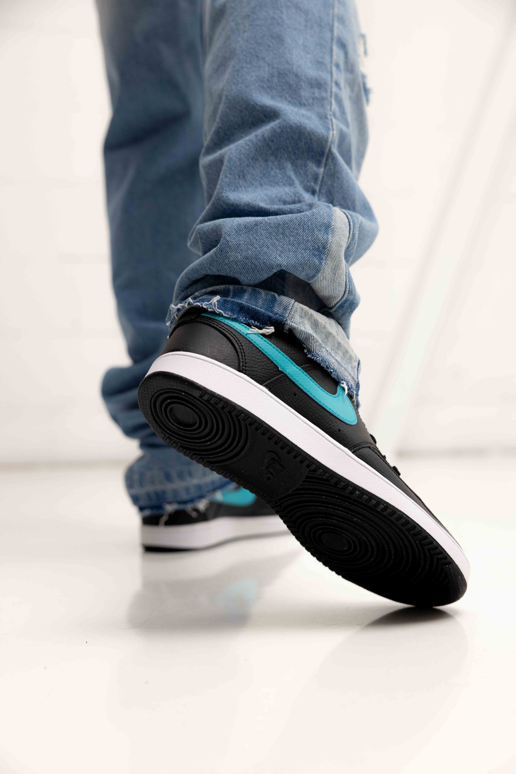 Nike Court Vision Low Zwart/Blauw Heren