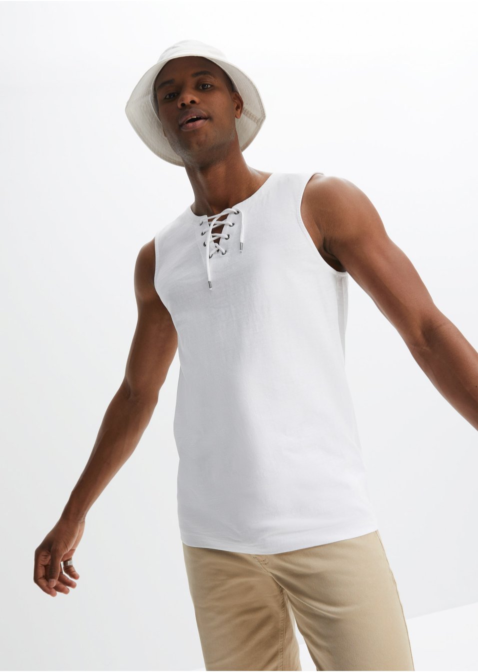 Débardeur marcel avec laçage