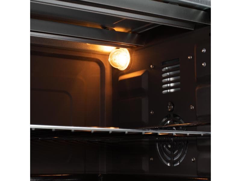 Princess Backofen Deluxe 45 l, Schwarz Kompakter Konvektionsbackofen mit Grill- und Auftaufunktion