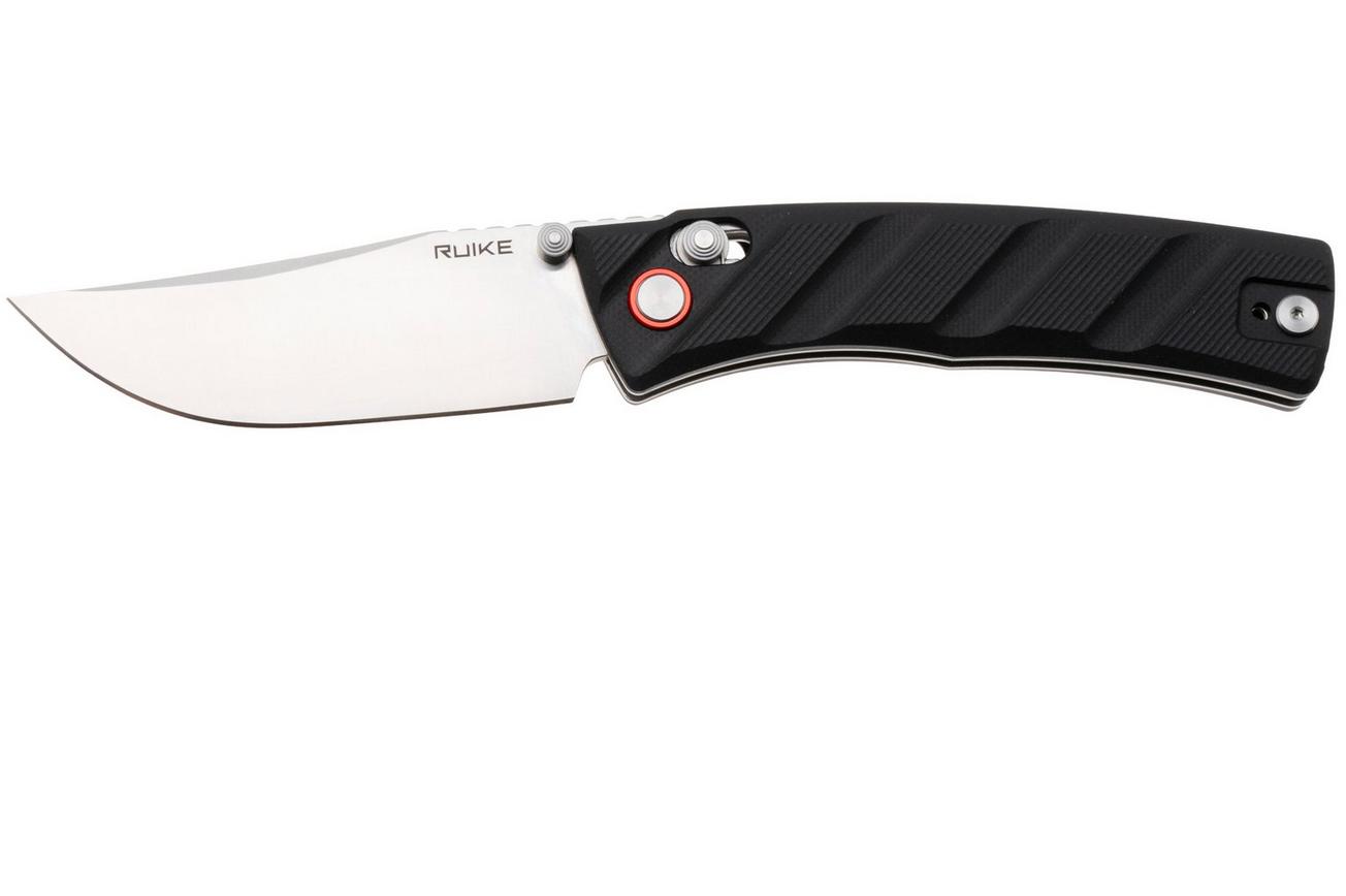 Ruike P856-B Satin 14C28N, Black G10, zakmes