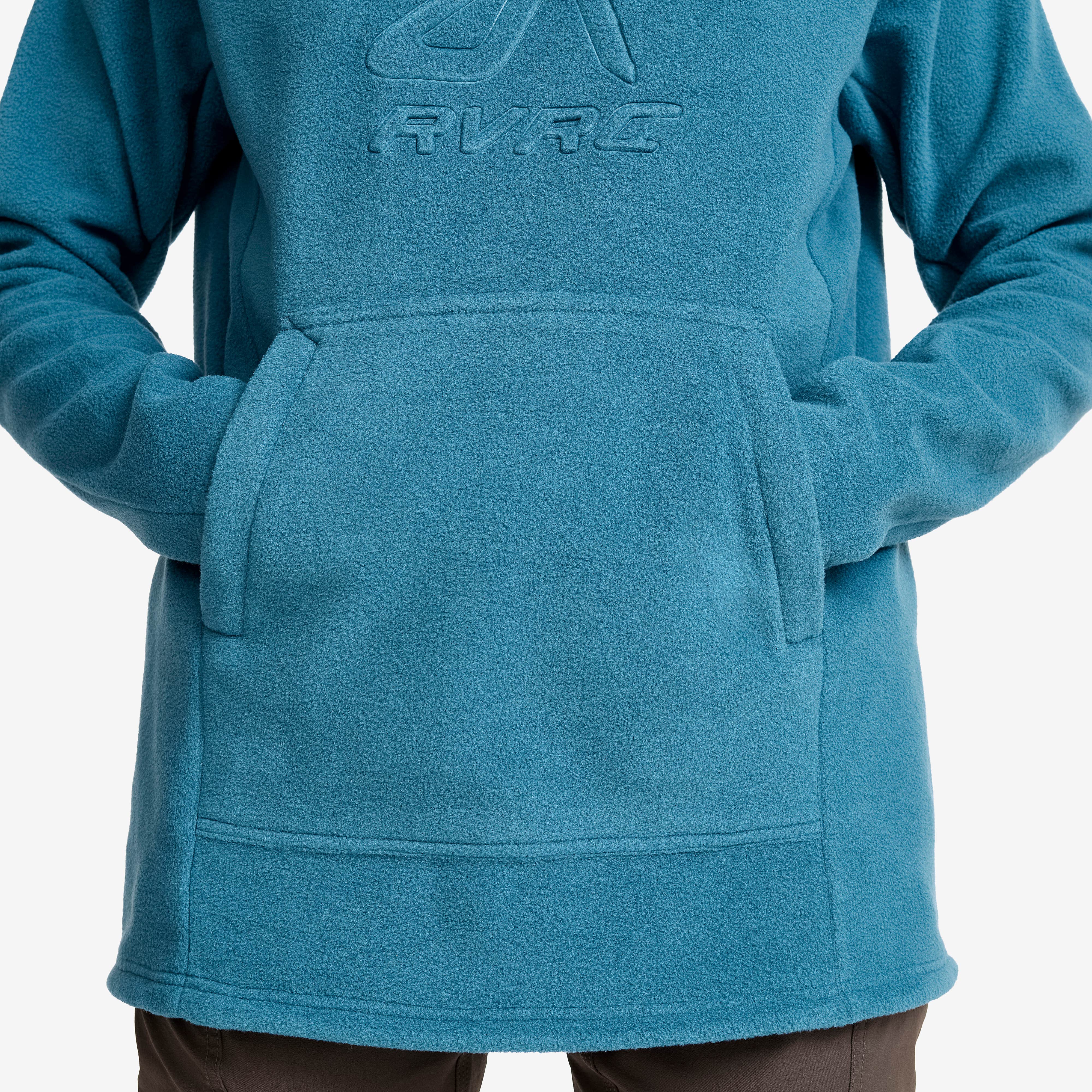 Polar Fleece Hoodie  Dame Blue Ashes