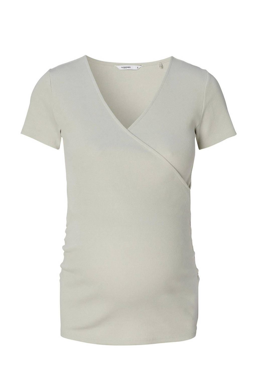 Noppies ribgebreid zwangerschapsshirt Sanson lichtgroen